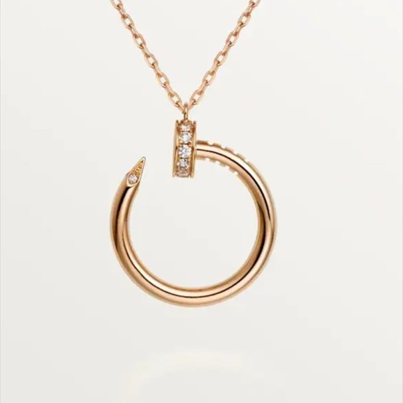 New! Nail Pendant Necklace Rose Gold - Picture 5 of 6